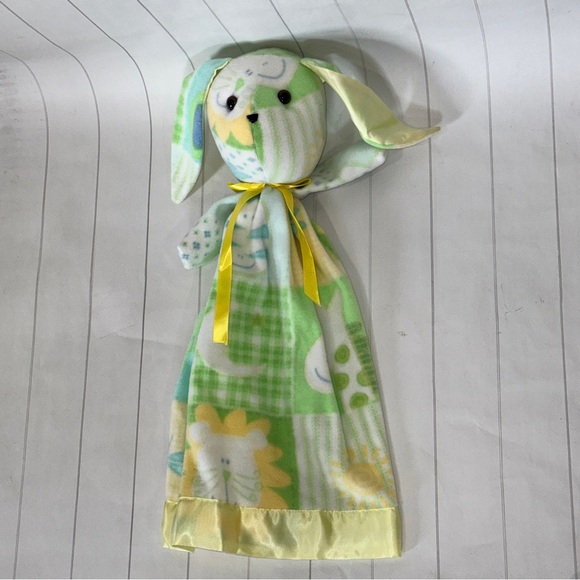 None Other - Easter Pastel‎ Bunny Rabbit Plush Lovey Security Blanket Nursery Baby Soft Toy